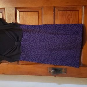 Mini purple leopard dress